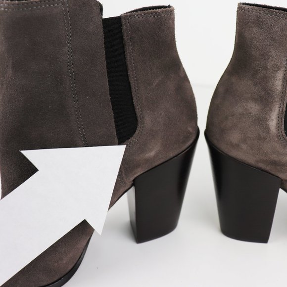 All Saints Senta Chelsea Bootie Suede in Mink Grey - Picture 7 of 7